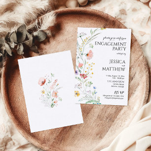 Watercolor Flowers Engagement Party