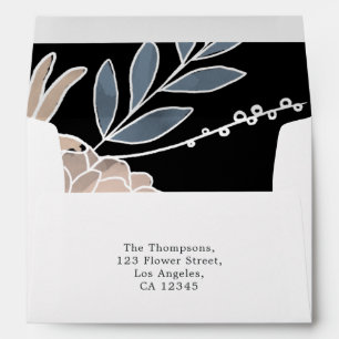 Watercolor Flowers Envelope