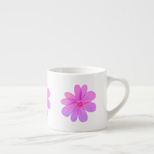 Watercolor flowers  espresso cup