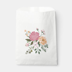 Watercolor flowers favour bags