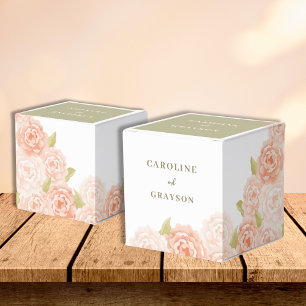 WATERCOLOR FLOWERS FAVOUR BOX