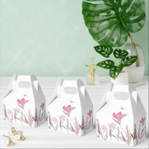 Watercolor Flowers Favour Boxes – Elegant Floral