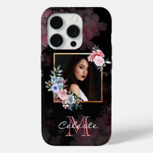 Watercolor Flowers & Floral Frame - Customise It iPhone 15 Pro Case