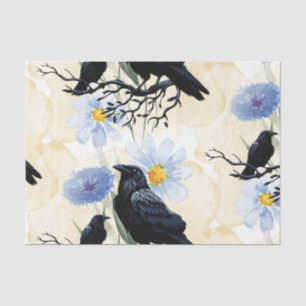 Watercolor Flowers Floral Raven Botanicals Tissue Paper