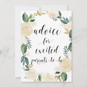 Watercolor Flowers Gold Glitter Advice for Parents
