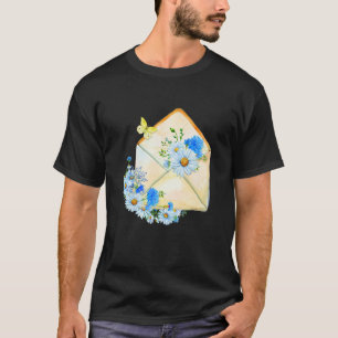 Watercolor Flowers In Envelope Garden And Plants T-Shirt