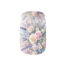 Watercolor flowers in soft pastel colours 