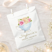 Watercolor Flowers in Teacup Bridal Shower