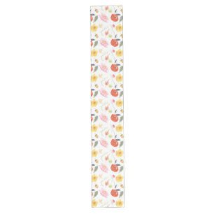 Watercolor Flowers Long Table Runner