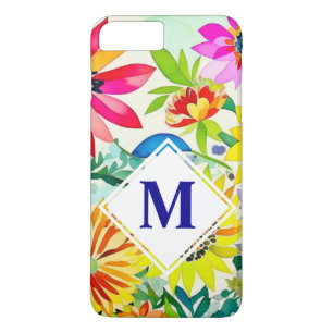 Watercolor Flowers Monogrammed  Case-Mate iPhone Case