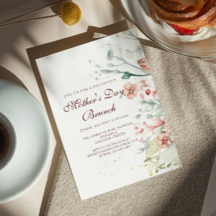 Watercolor Flowers Mother's Day Brunch Invitation