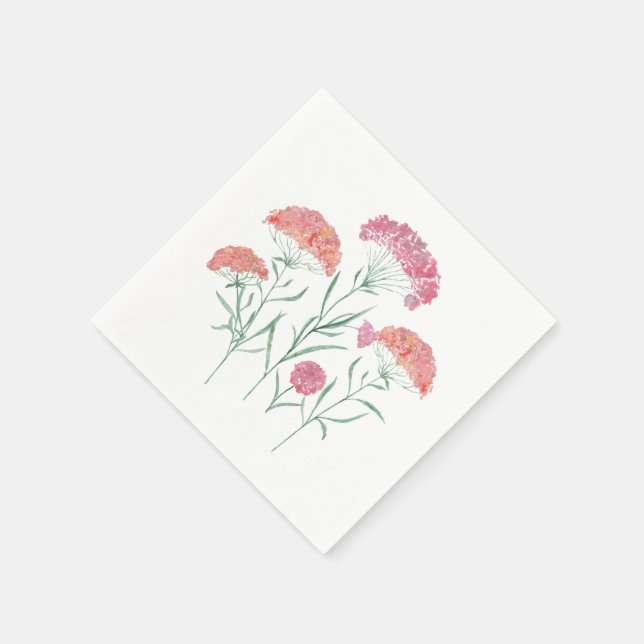 Watercolor, flowers. napkin (Corner)