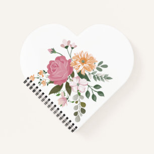 Watercolor flowers notebook
