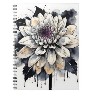 Watercolor flowers notebook