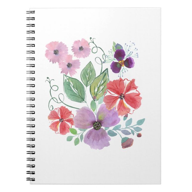 Watercolor flowers . notebook (Front)