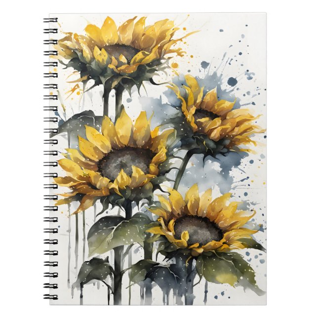 Watercolor flowers notebook (Front)