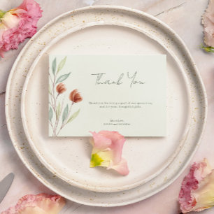 Watercolor Flowers Pastel Green Invitation