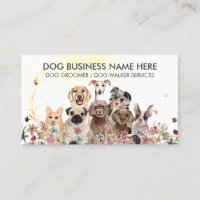 Watercolor Flowers Pet Sitter Walker dogs