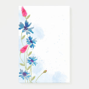 Watercolor Flowers Post-It Notes