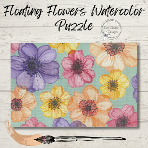 Watercolor Flowers Puzzle