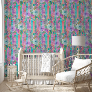 Watercolor Flowers seamless pattern 8 Wallpaper