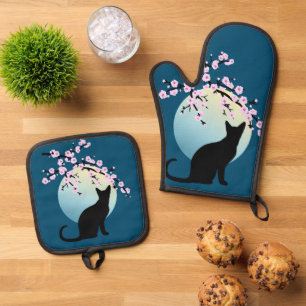 Watercolor Flowers seamless pattern 9 Oven Mitt & Pot Holder Set