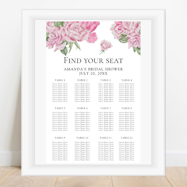 Watercolor flowers seating chart (Creator Uploaded)