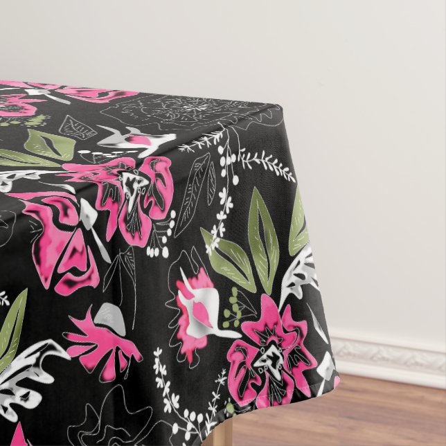 Watercolor flowers tablecloth (In Situ)