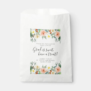 Watercolor Flowers Thank You Graduation Favour Bag