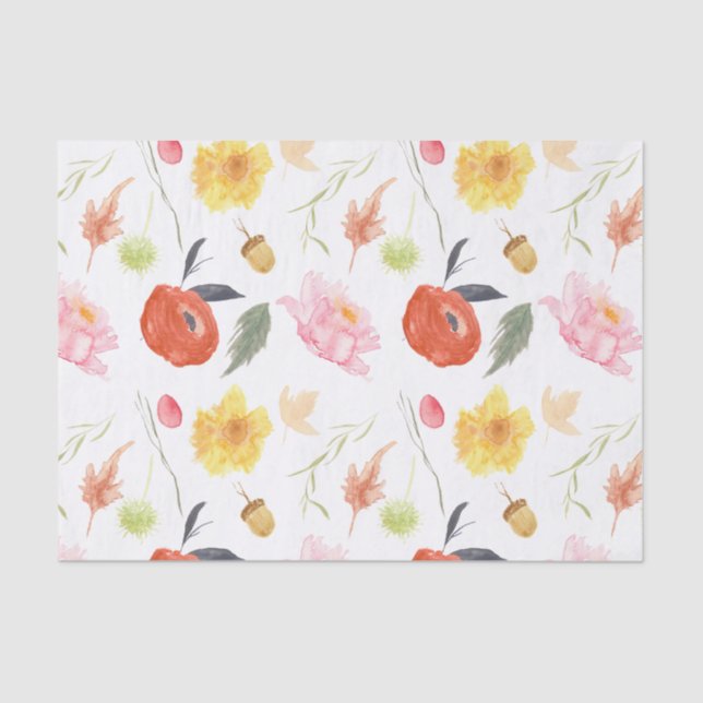 Watercolor Flowers Tissue Paper (Front)
