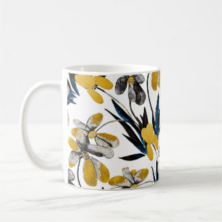 Watercolor flowers: vibrant summer pattern. coffee mug