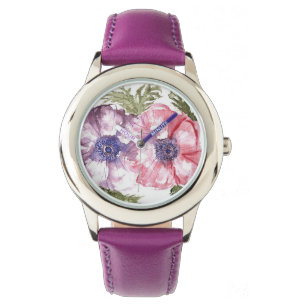 Watercolor flowers watch