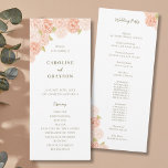 WATERCOLOR FLOWERS WEDDING PROGRAM<br><div class="desc">Guide your guests through the ceremony with this wedding program that incorporate modern watercolor flowers in soft colours,  offering a glimpse into the flow of your special day</div>