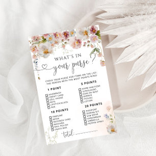 Watercolor Flowers What's in Your Purse Game