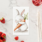 Watercolor Fluffy Bunny Carrot Love 