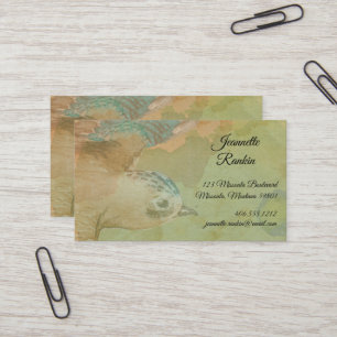 Watercolor Flying Bird Business Card