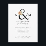 Watercolor foliage ampersand save the date postcard<br><div class="desc">Watercolor foliage ampersand save the date.</div>