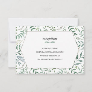 Watercolor Foliage Greenery Wedding Invitation