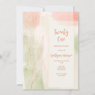Watercolor Foliage Invitation