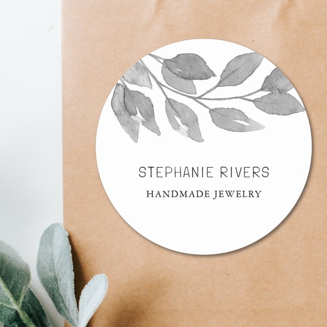 Watercolor Foliage Jewellery Maker Classic Round Sticker (Creator Uploaded)