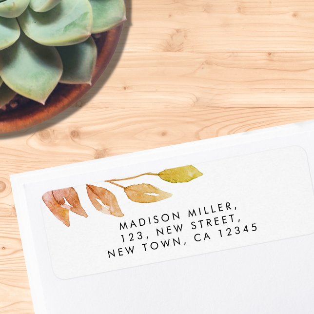 Watercolor Foliage Return Address (Creator Uploaded)