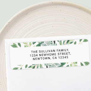 Watercolor Foliage Return Address