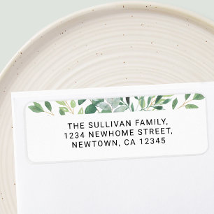 Watercolor Foliage Return Address
