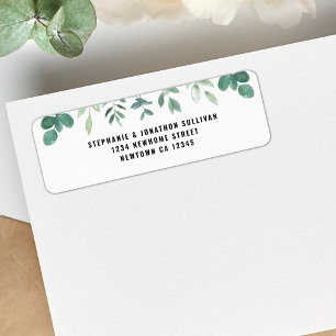 Watercolor Foliage Return Address  Label