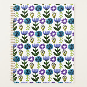 Watercolor Folk Art Flower Print Planner