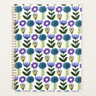 Watercolor Folk Art Flower Print Planner