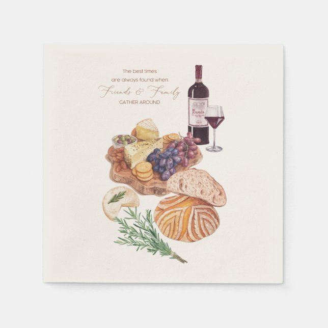 Watercolor Food Napkins (Front)