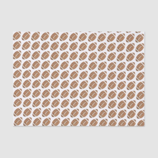 Watercolor Football Pattern Tissue Paper (Front)
