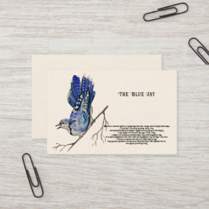 Watercolor forest bird Blue Jay Business Card