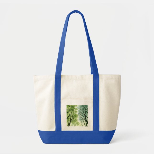 Watercolor Forest Canopy Tote Bag (Front)